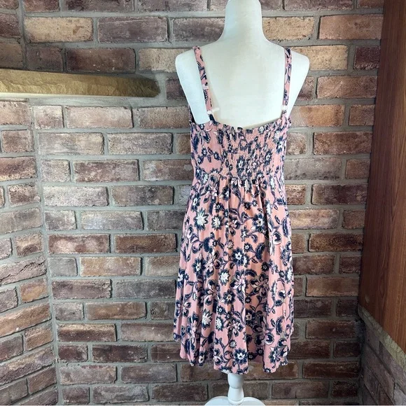 TORRID Pink/Blue/White Floral Print Sweetheart Dress - Picture 3 of 11